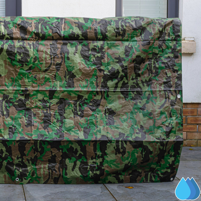 5m x 6m Camouflage Tarpaulins, M-Grade 90 GSM