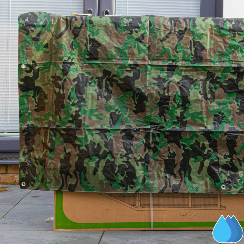 5m x 6m Camouflage Tarpaulins, M-Grade 90 GSM