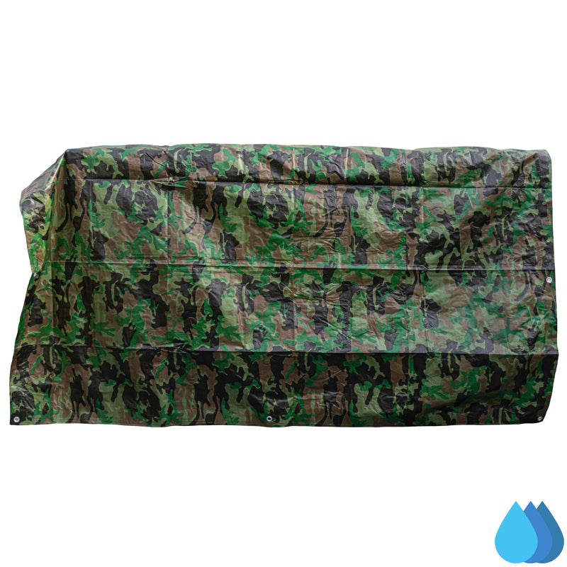 3m x 4m Camouflage Tarpaulins, M-Grade 90 GSM