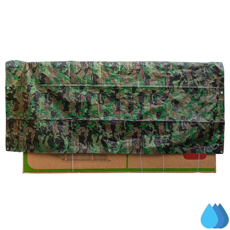 3m x 4m Camouflage Tarpaulins, M-Grade 90 GSM