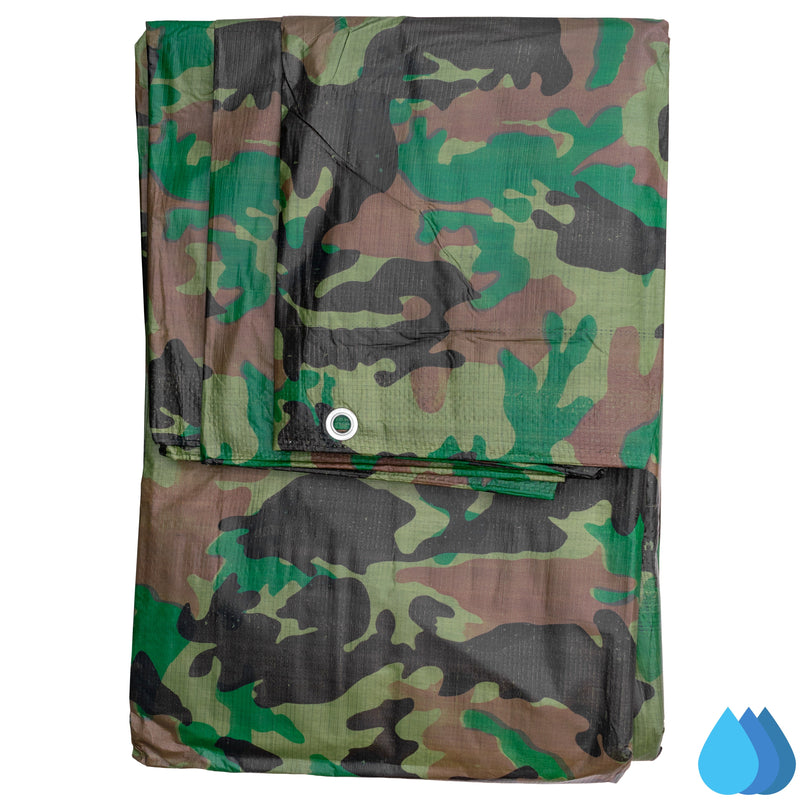 5m x 6m Camouflage Tarpaulins, M-Grade 90 GSM