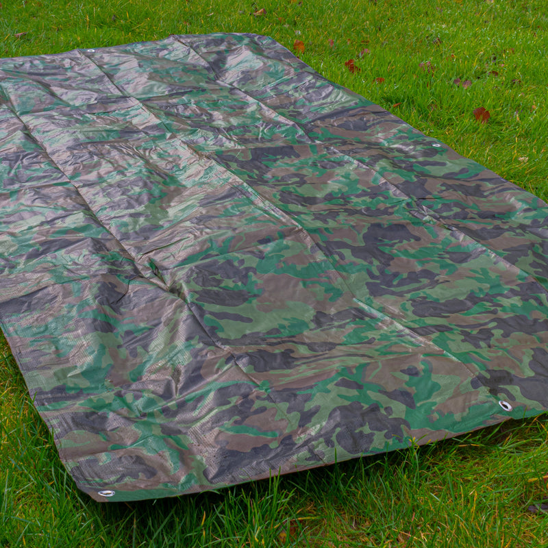 Camouflage M-Grade Tarpaulin 5m x 5m