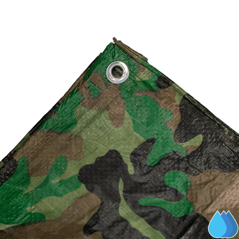 5m x 6m Camouflage Tarpaulins, M-Grade 90 GSM