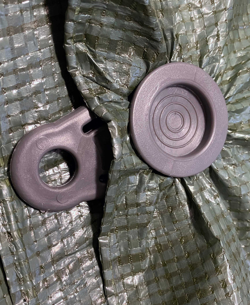 Tarp Clip Round Gray