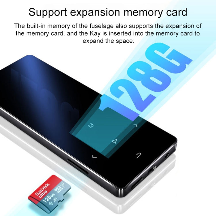 1.8 inch Touch Screen Metal Bluetooth MP3 MP4 Hifi Sound Music Player, Black, Rose Gold