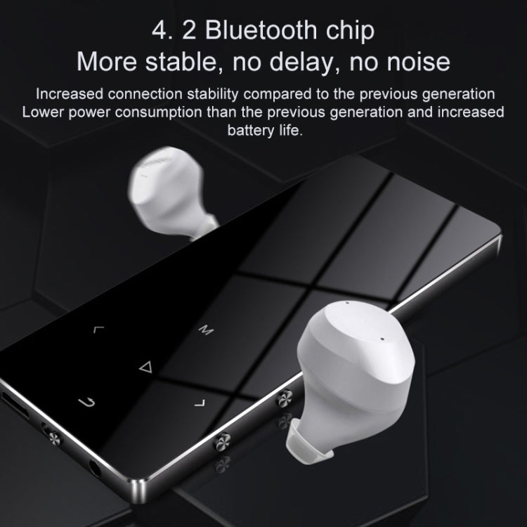 1.8 inch Touch Screen Metal Bluetooth MP3 MP4 Hifi Sound Music Player, Black, Rose Gold