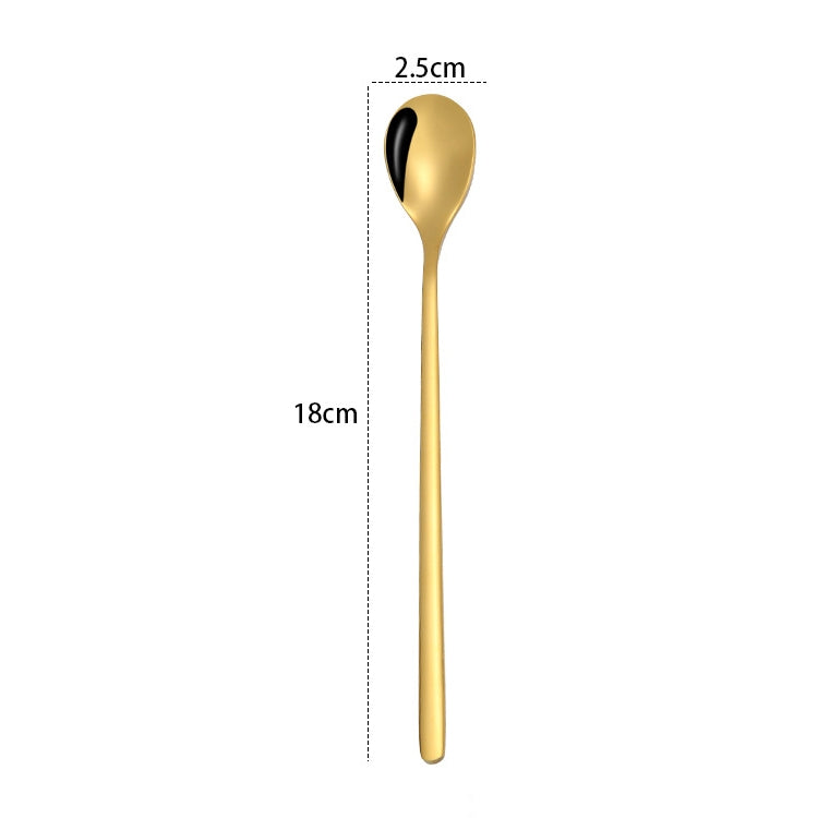 2 PCS Stainless Steel Spoon Creative Coffee Spoon Bar Ice Spoon Gold Plated Long Stirring Spoon, Pointed Spoon Silver, Square Spoon Silver, Round Spoon Gold, Pointed Spoon Gold, Square Spoon Gold, Pointed Spoon Rose Gold, Square Spoon Rose Gold