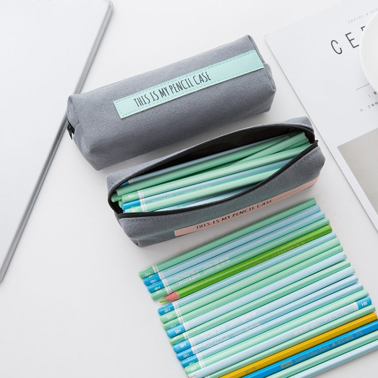 Creative School Pencil Case Simple Solid Color Large Pen Bag, Pen Bag