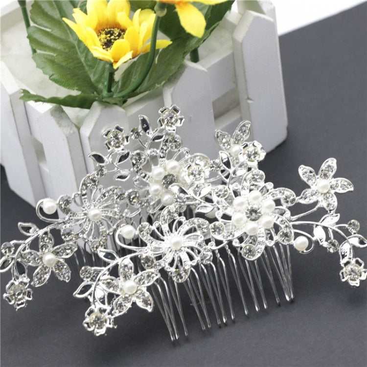 Wedding Hair Clips Romantic Crystal Pearl Flower HairPin Rhinestone Tiara Bridal Crown Hair Pins Bride Hair comb