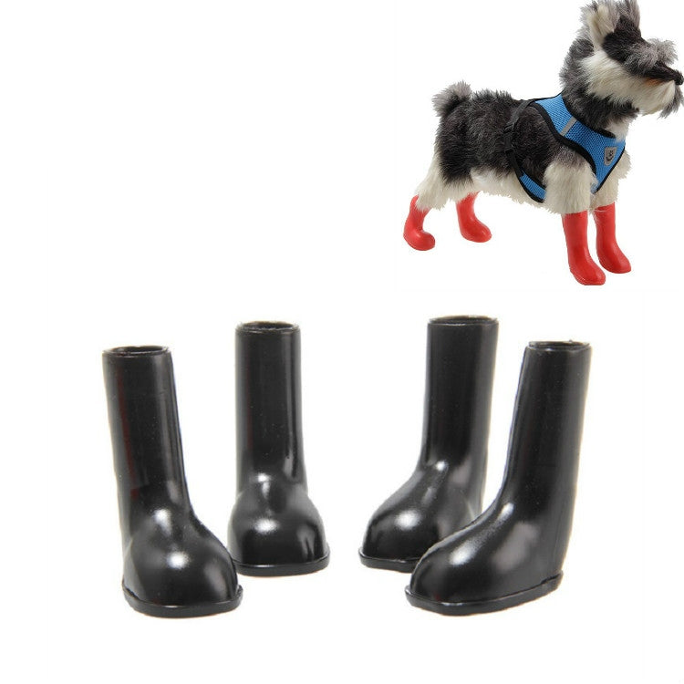 4 PCS/Set Pet Rain Boots Waterproof Non-slip Dog Shoes, S, M, L
