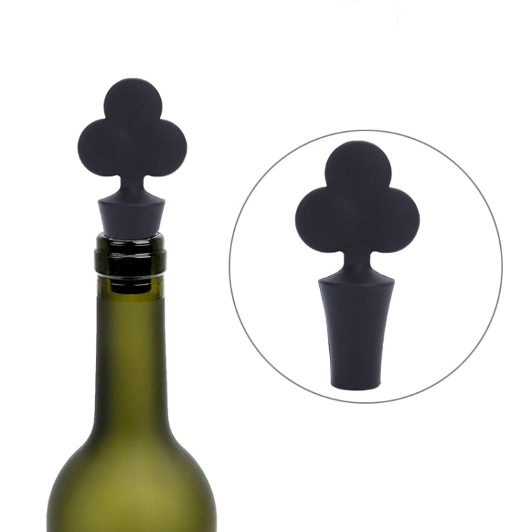 Silicone Wine Stopper Poker Series Wine Stopper, 12 PCS Peach Heart Shape, 12 PCS Poker Shape, 12 PCS Black Plum Shape, 12 PCS Red Square Shape