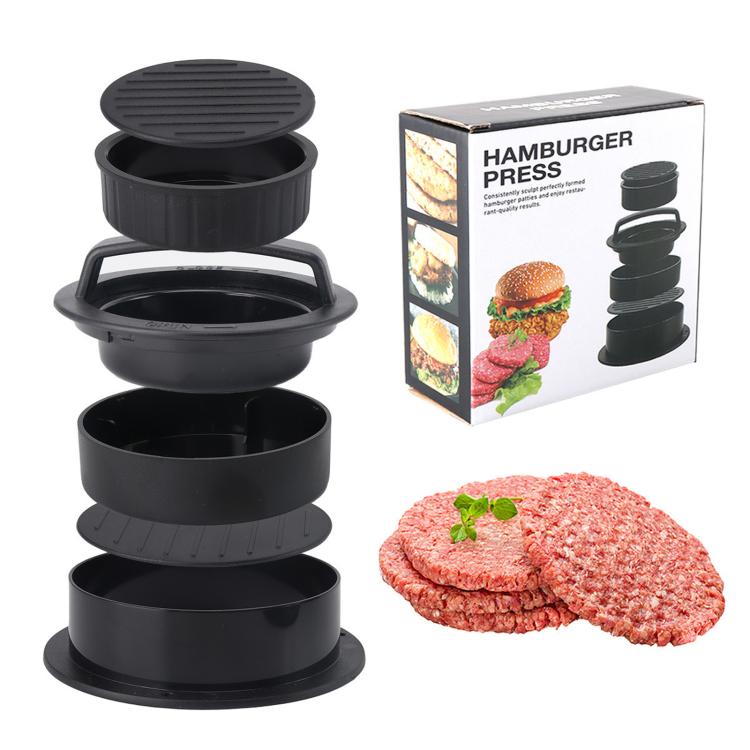 Hamburger Meat Press Tool Patty Maker Mold Cutlet, 2PCS Black