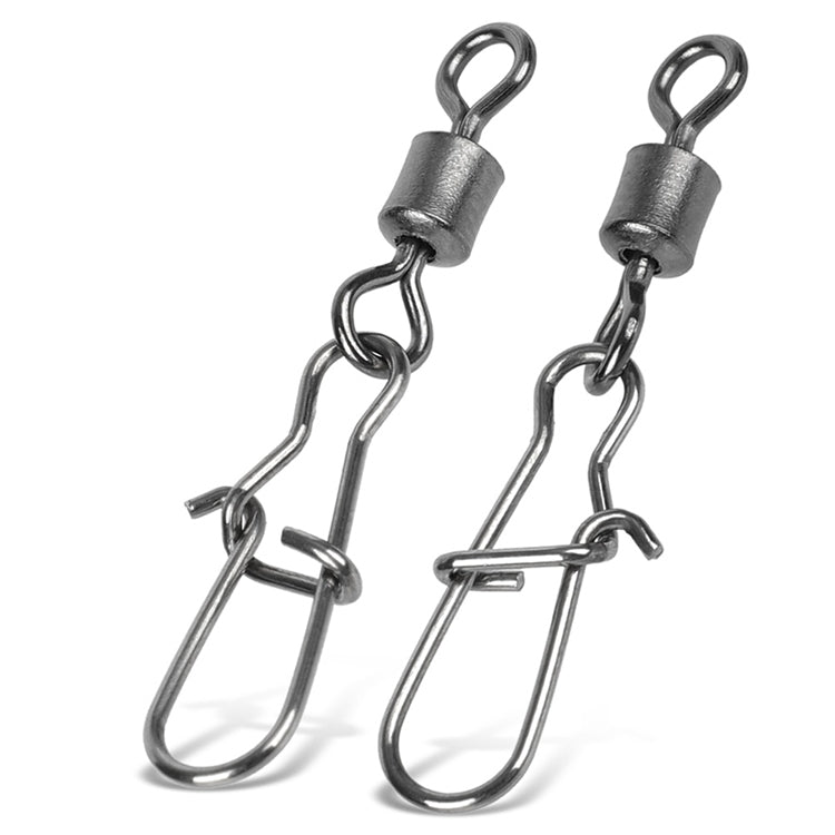 10pcs /Pack Stainless Steel Fishing Connector Bearing Rolling Swivel Connector Fishing Gear Accessories, 12(17mm), 10(20mm), 8(22mm), 7(25mm), 6(26mm), 5(29mm), 4(30mm), 3(34mm), 2(36mm), 1(40mm)