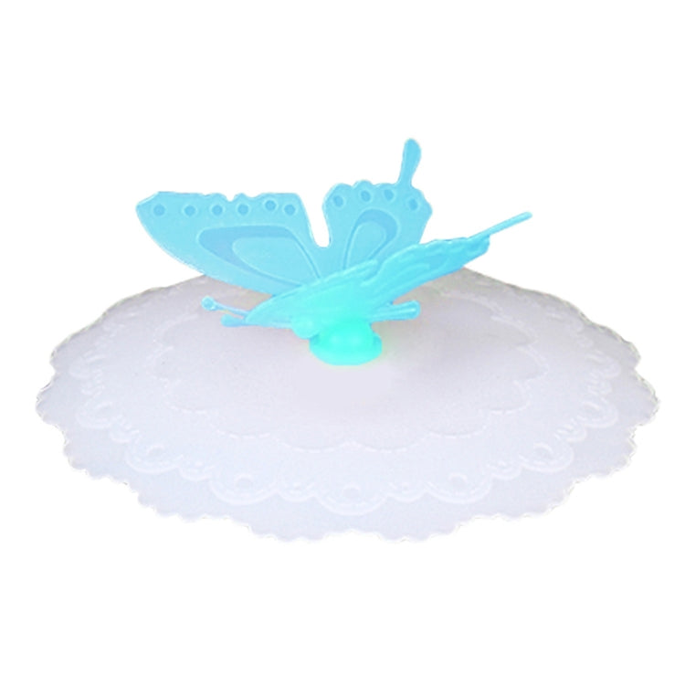 2 PCS Creative Dustproof Silicone Butterfly Transparent Lace Cup Cover, Pink, Yellow, Blue