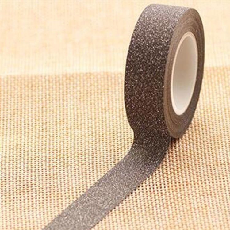 Flash Washi Sticky Paper Tape Label DIY Decorative Tape, Length: 10m, Golden Yellow, Rose Red, Sky Blue, Skin Pink, Orange, Green, Pink, Silver, Royal Blue, Coffee, Black, Floral, Light Gold, Jasper, Dark Blue