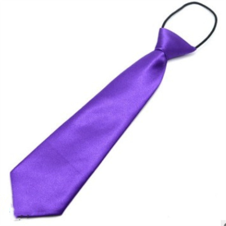 Solid Color Casual Rubber Band Lazy Tie for Children, White, Black, Orange, Wine red, Pink, Blue, Rose Red, Fluorescent Green, Dark Grey, Navy Blue, Dark Purple, Red, Champagne, Silver, Purple, Yellow, Light Navy, ArmyGreen, Lake Blue, Light Champagne ...