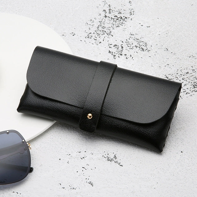 Fashion Portable Glasses Case Magnetic PU Leather Foldable Glasses Box for Eyeglass Oversize Sunglasses, Magnetic PU White, Magnetic PU Black, Magnetic PU Red, Magnetic PU Gray, Magnetic PU Gold