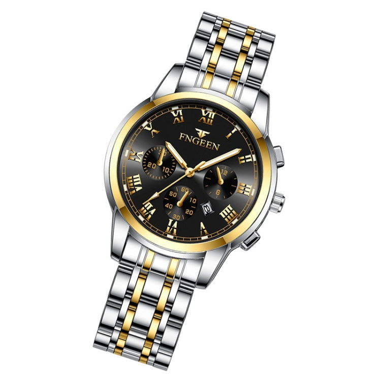 FNGEEN 4006 Ladies Quartz Watch Fashion Luminous Date Display Watch, Gold Blue Surface, Gold Black Surface, Gold Golden Surface, Gold White Surface, White Steel Blue Surface, White Steel Green Surface, White Steel Black Surface, White Steel White Surfa...