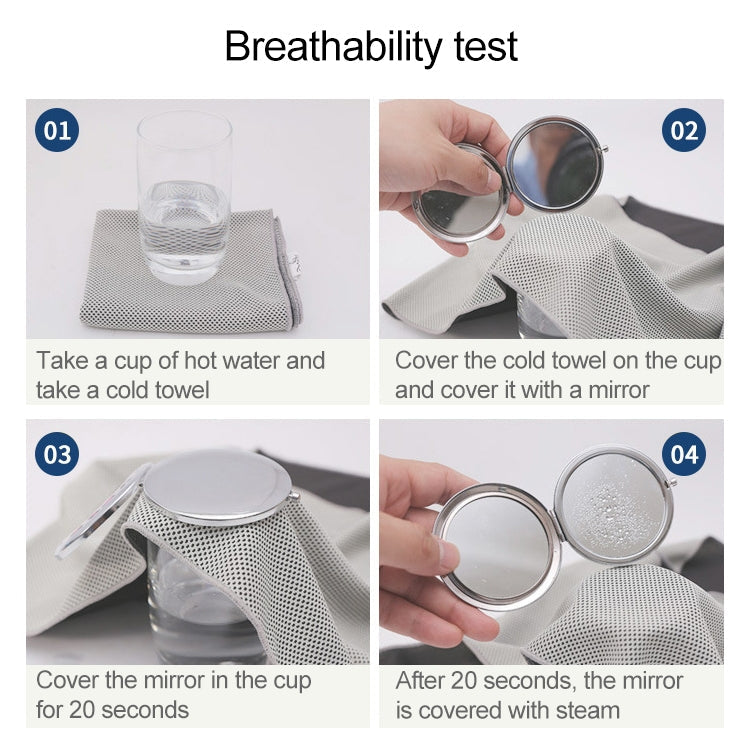 Absorbent Polyester Quick-drying Breathable Cold-skinned Fitness Sports Portable Towel, 30x100 Aluminum Foil Bag, 30x100 Zippered Bag