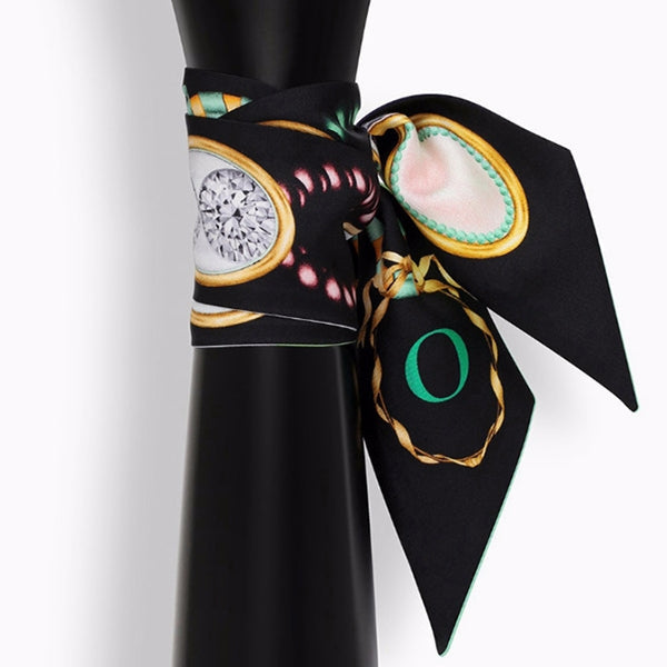 Letter Tarot Small Scarf for Women, Width: 6.2cm, J, K, L, M, N, O, P, Q, R, S, V, W