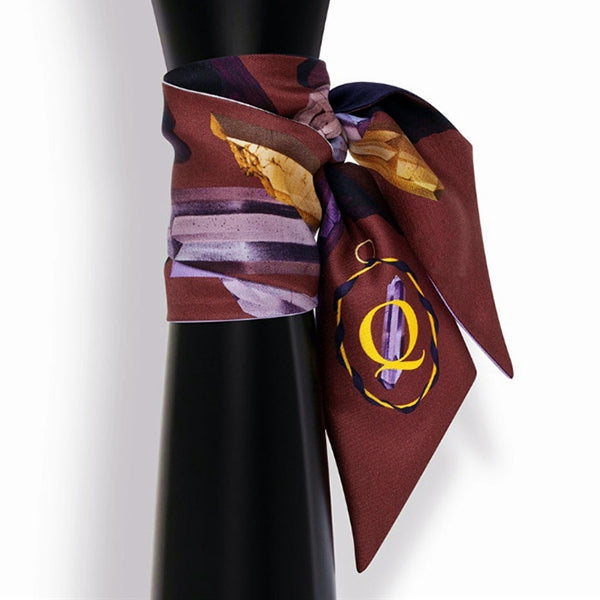 Letter Tarot Small Scarf for Women, Width: 6.2cm, J, K, L, M, N, O, P, Q, R, S, V, W