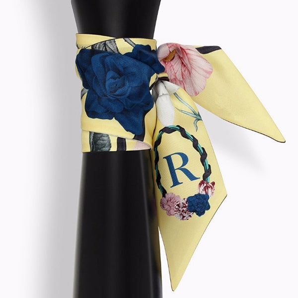 Letter Tarot Small Scarf for Women, Width: 6.2cm, J, K, L, M, N, O, P, Q, R, S, V, W