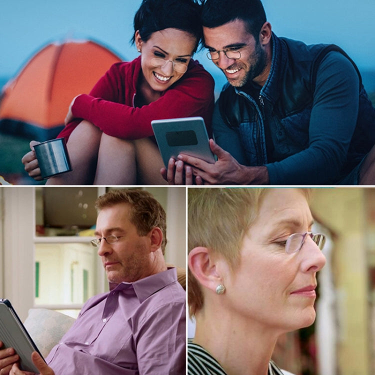 2 PCS TR90 Pince-nez Reading Glasses Presbyopic Glasses with Portable Box, +1.00D, +1.50D, +2.00D, +2.50D, +3.00D, +3.50D