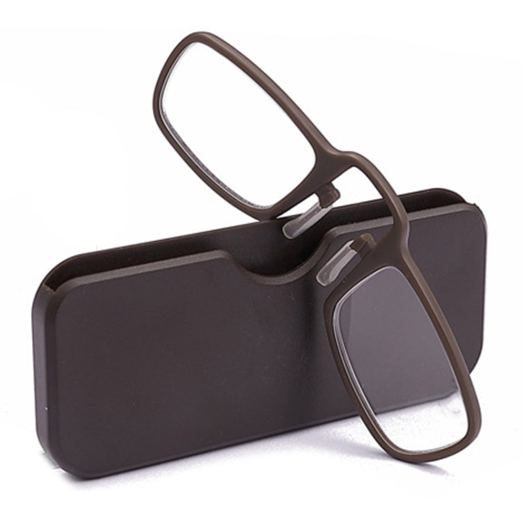 2 PCS TR90 Pince-nez Reading Glasses Presbyopic Glasses with Portable Box, +1.00D, +1.50D, +2.00D, +2.50D, +3.00D, +3.50D