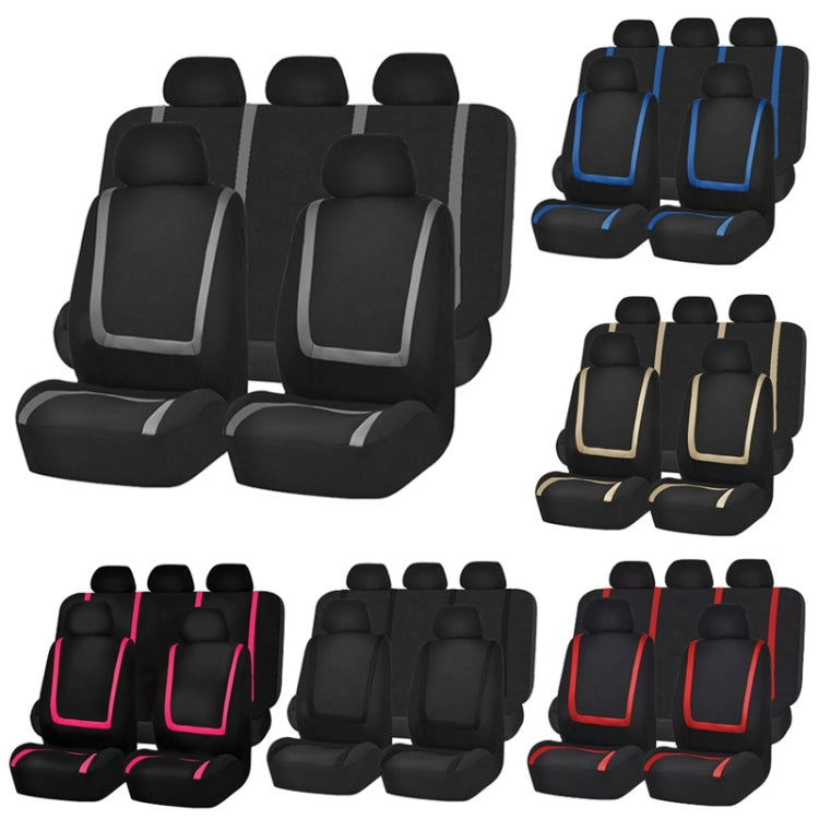 Universal Car Seat Cover Polyester Fabric Automobile Seat Covers Car Seat Cover Vehicle Seat Protector Interior Accessories, 4pcs Set Black, 4pcs Set Red, 4pcs Set Beige, 4pcs Set Gray, 4pcs Set Blue, 4pcs Set Pink, 9pcs Set Black, 9pcs Set Red...