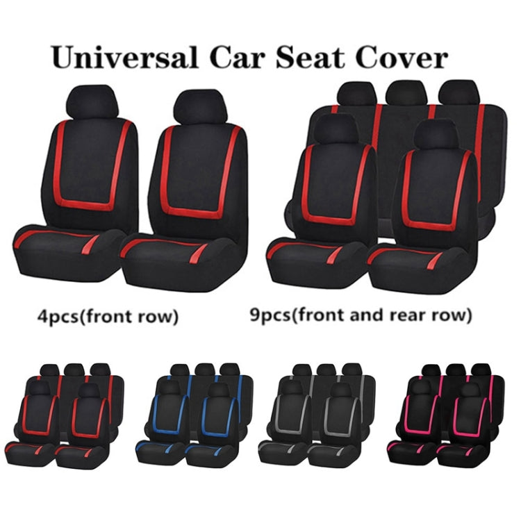 Universal Car Seat Cover Polyester Fabric Automobile Seat Covers Car Seat Cover Vehicle Seat Protector Interior Accessories, 4pcs Set Black, 4pcs Set Red, 4pcs Set Beige, 4pcs Set Gray, 4pcs Set Blue, 4pcs Set Pink, 9pcs Set Black, 9pcs Set Red...