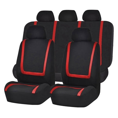 Universal Car Seat Cover Polyester Fabric Automobile Seat Covers Car Seat Cover Vehicle Seat Protector Interior Accessories, 4pcs Set Black, 4pcs Set Red, 4pcs Set Beige, 4pcs Set Gray, 4pcs Set Blue, 4pcs Set Pink, 9pcs Set Black, 9pcs Set Red...