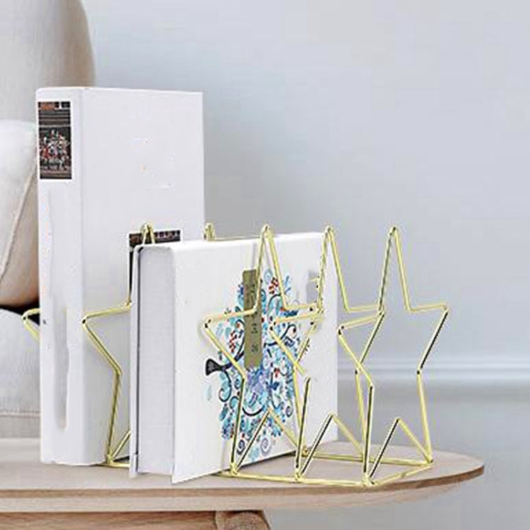 Gold S Shape Electroplated Bookend Desk Organizer Desktop Office Home Bookends Book Holder Book Stand Creative Bookshelf, S Shape Bookend
