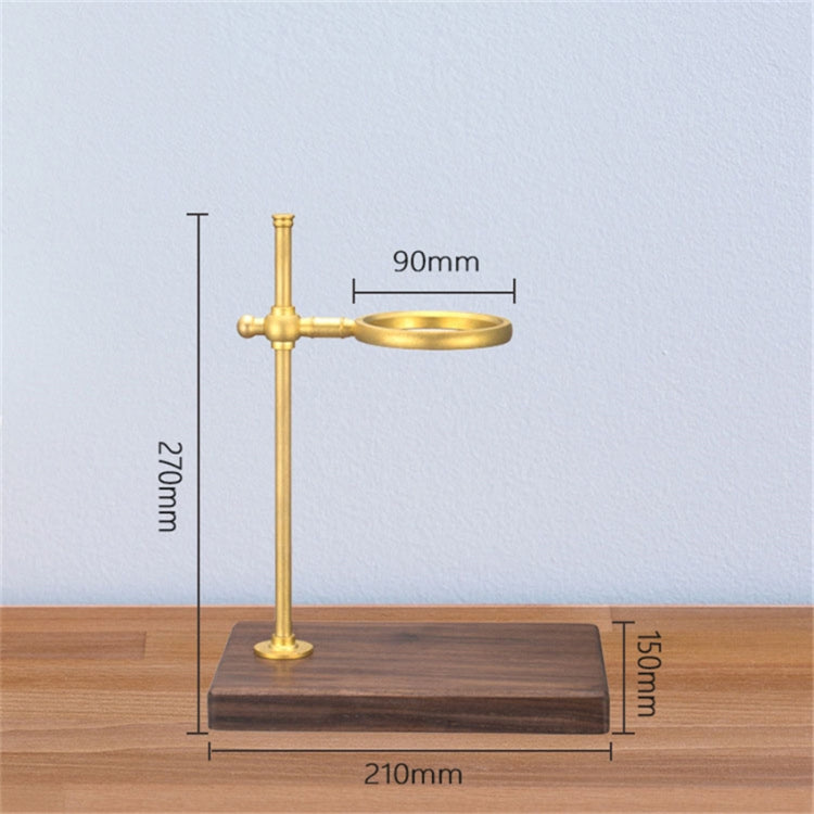 Wood Base Hand Coffee Filter Holder Adjustable Filter Holder, Rubber Wood, Spade Wood