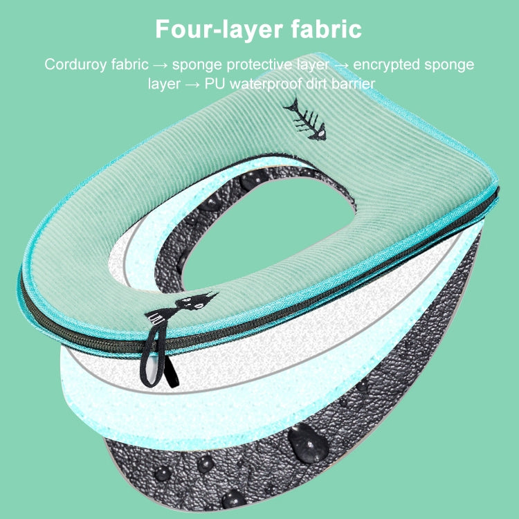 Washable Bathroom Toilet Seat Cover Warmer Soft Cushion Pad Closestool Lid Mat Household Products