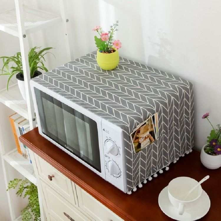 Cotton Linen Universal Microwave Oven Dustproof Storage Cover, 30x90cm