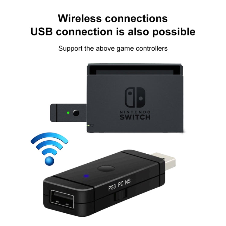 JYS-130 Wireless Bluetooth Gamepad Converter Adapter For PS3 / Switch / PC, For PS3 / Switch / PC