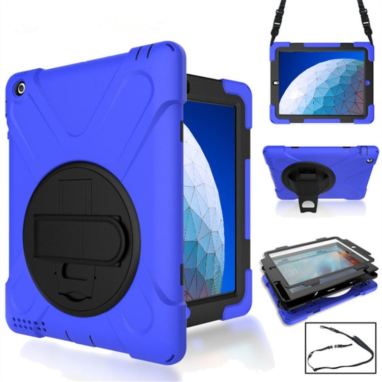 360 Degree Rotation Silicone Protective Cover with Holder and Hand Strap and Long Strap, for iPad 9.7 (2017) & (2018), for iPad Pro 9.7, for iPad 6 / iPad Air 2, for iPad 5 / iPad Air, for iPad Pro Air 3 10.5 （2019）, for iPad Pro 12.9 (2018)           ...