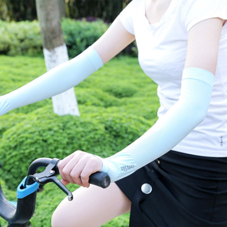 Long Ice Silk Sunscreen Sleeves Cycling Driving Outdoor UV Arm Oversleeve,  Length: 38cm, Ice Silk Arm Oversleeve (White), Ice Silk Arm Oversleeve (Black), Ice Silk Arm Oversleeve (Gray), Ice Silk Arm Oversleeve (Blue), Ice Silk Arm Oversleeve (Pink)  ...
