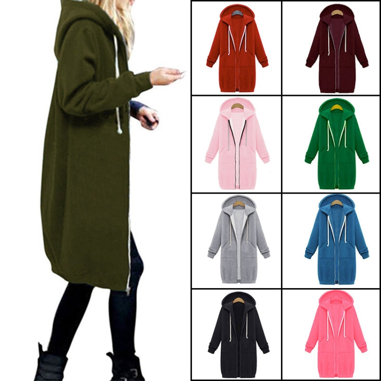 Women Hooded Long Sleeved Sweater In The Long Coat, S