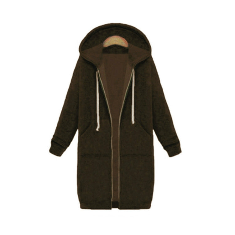 Women Hooded Long Sleeved Sweater In The Long Coat, S