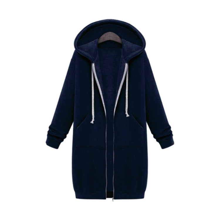 Women Hooded Long Sleeved Sweater In The Long Coat, XL