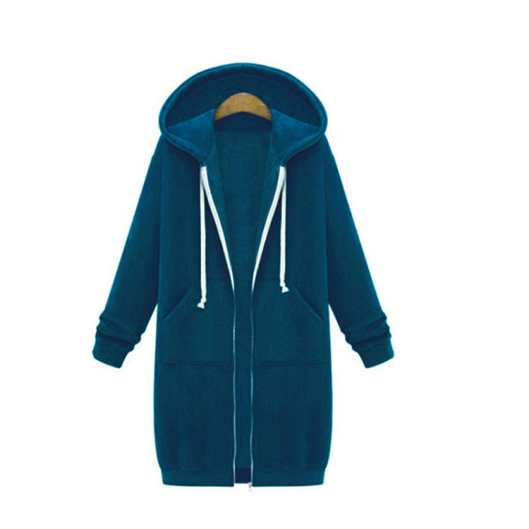 Women Hooded Long Sleeved Sweater In The Long Coat, XXXXL, 4XL