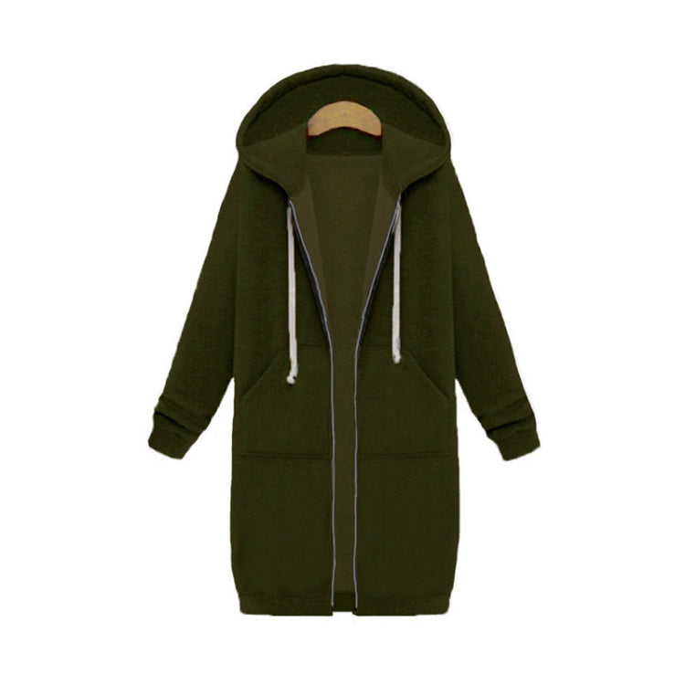 Women Hooded Long Sleeved Sweater In The Long Coat, XXXXL, 4XL