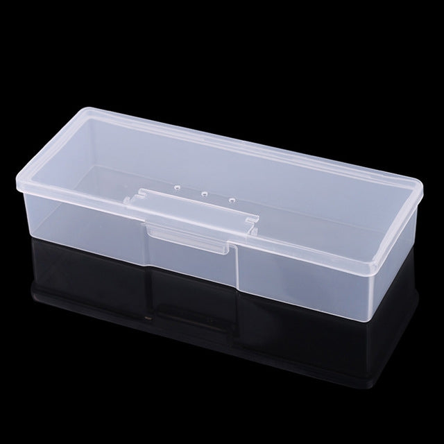 Plastic Transparent Nail Manicure Tools Storage Box