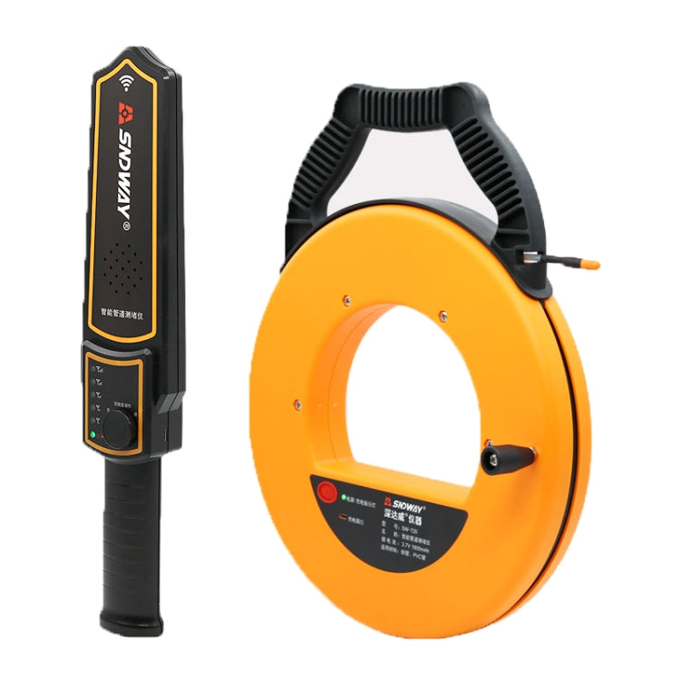 SNDWAY Pipe Scanner Thickness PVC Pipe Blockage Width Measuring Instrument, SW720 Standard (20 meters), SW730 Standard (30 meters)