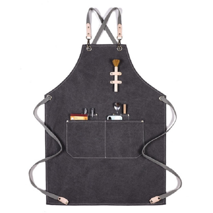 Barbecue Cooking Bartender Antifouling Thick Canvas Apron