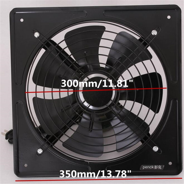 220V Exhaust Fan High Speed Air Extractor Window Ventilation Fan for Kitchen Ventilator Axial Industrial Wall Fan, 12 inch, 10 inch