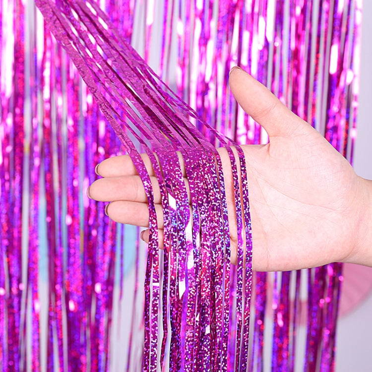 Laser Rain Tinsel Foil Curtain Birthday Party Decoration Tassel Wall,, 1x1m, 1x2m, 1x2.5m, 1x3m