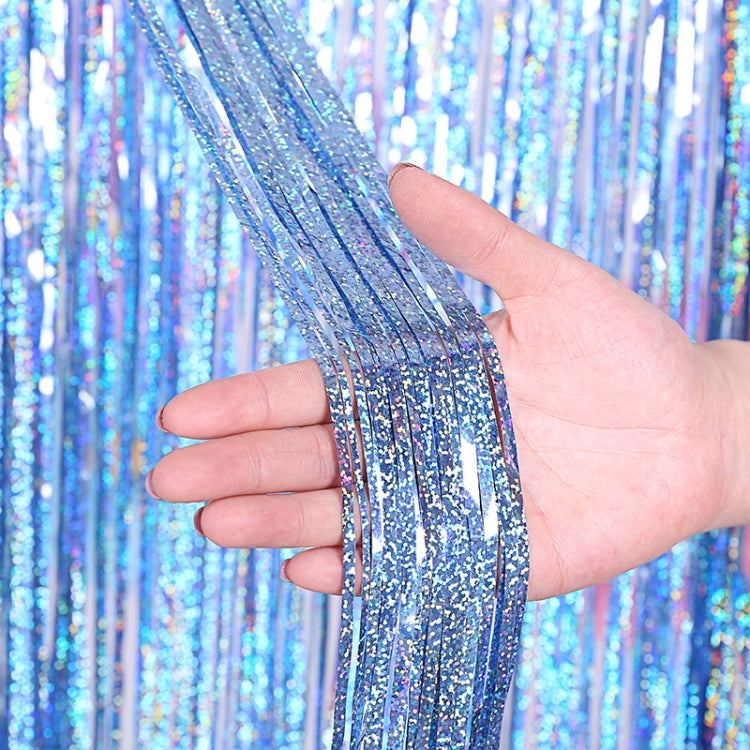Laser Rain Tinsel Foil Curtain Birthday Party Decoration Tassel Wall,, 1x1m, 1x2m, 1x2.5m, 1x3m