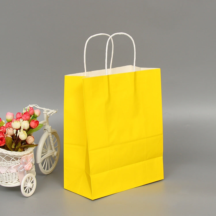 10 PCS Elegant Kraft Paper Bag With Handles for Wedding/Birthday Party/Jewelry/Clothes, 32x25x11cm, 42x31x12cm